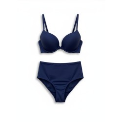 Bikini Blu Navy Vita Alta con Ferretto | Cose Così Shop