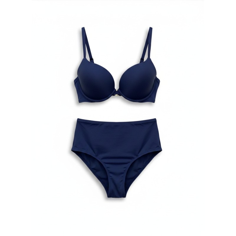Bikini Blu Navy Vita Alta con Ferretto | Cose Così Shop