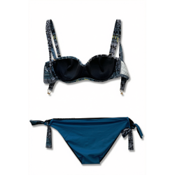 Bikini Reversibile Geometrico / Petrolio | Cose Così Shop