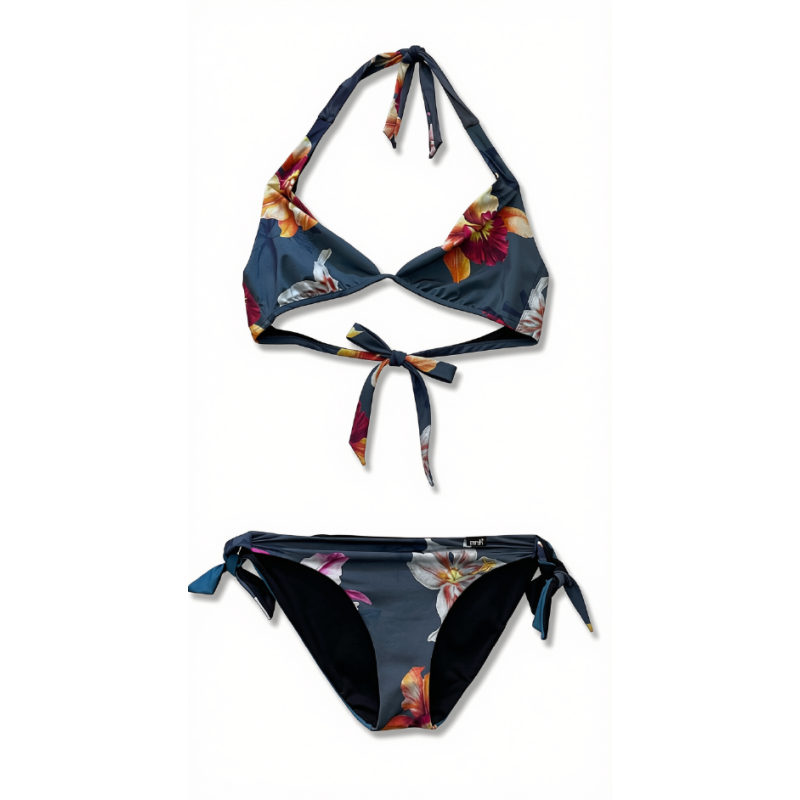 Bikini Tropicale a Fascia con Slip Vita Alta | Cose Così Shop
