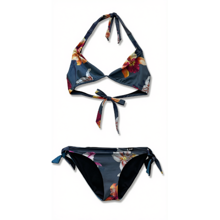 Bikini Tropicale a Fascia con Slip Vita Alta | Cose Così Shop