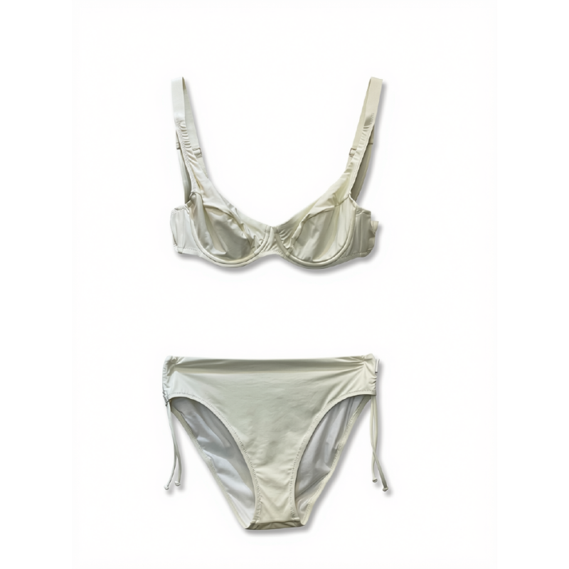 Bikini Tropicale a Fascia con Slip a Vita Alta | Cose Così Shop