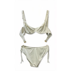 Bikini Tropicale a Fascia con Slip a Vita Alta | Cose Così Shop