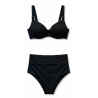 Bikini Total Black a Balconcino con Dettagli Oro | Cose Così Shop