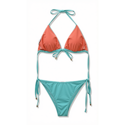 Bikini Reversibile Turchese e Corallo | Cose Così Shop