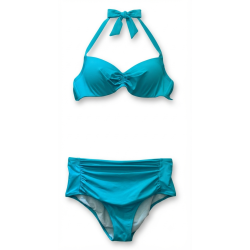 Bikini Turchese a Balconcino con Vita Alta | Cose Così Shop