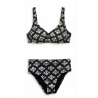 Bikini a Vita Alta "Black Mosaic" - Stampa Geometrica | Cose Così Shop