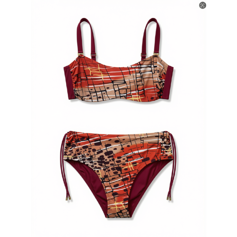 Bikini Astratto "Abstract Earth" - Fascia e Laccetti | Cose Così Shop