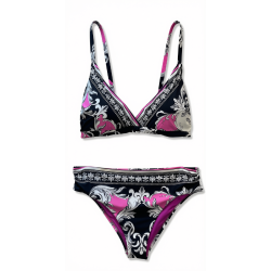 Bikini Barocco "Baroque Pink" - Fucsia e Nero | Cose Così Shop