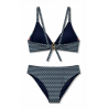Bikini "Geometric Blue Mosaic" - Blu e Corallo | Cose Così Shop