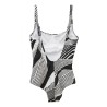 Costume Intero Parah Bianco e Nero Geometrico | Cose Così Shop