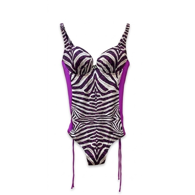Costume Intero Parah Animalier Viola e Bianco | Cose Così Shop