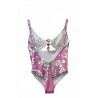 Costume Intero Donna Parah – Stampa Floreale Rosa e Bianco con Dettaglio Cut-Out Centrale
