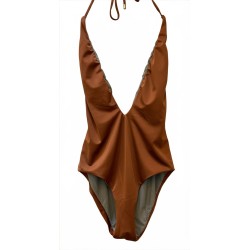 Costume Intero Parah Marrone con Scollatura Profonda | Cose Così Shop