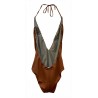 Costume Intero Parah Marrone con Scollatura Profonda | Cose Così Shop