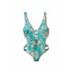 Costume Intero Parah Turchese Cut-Out | Cose Così Shop