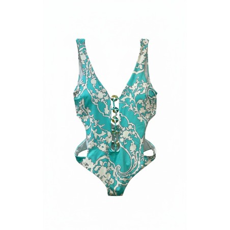 Costume Intero Parah Turchese Cut-Out | Cose Così Shop