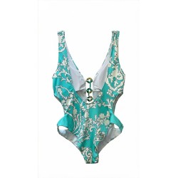 Costume Intero Parah Turchese Cut-Out | Cose Così Shop