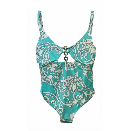 Costume Intero Parah Turchese con Cut-Out | Cose Così Shop