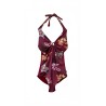 Costume Intero Parah Floreale Burgundy | Cose Così Shop