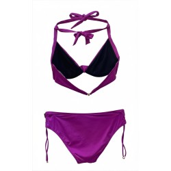 Bikini Donna – Set Due Pezzi in Viola Intenso con Allacciatura Regolabile