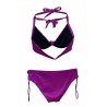 Bikini Donna – Set Due Pezzi in Viola Intenso con Allacciatura Regolabile