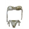 Bikini a Fascia Barocco Oro con Dettaglio Gioiello | Cose Così Shop