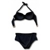 Bikini Nero Vita Alta Drappeggiato | Cose Così Shop