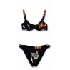 Bikini Floreale Nero con Balconcino | Cose Così Shop